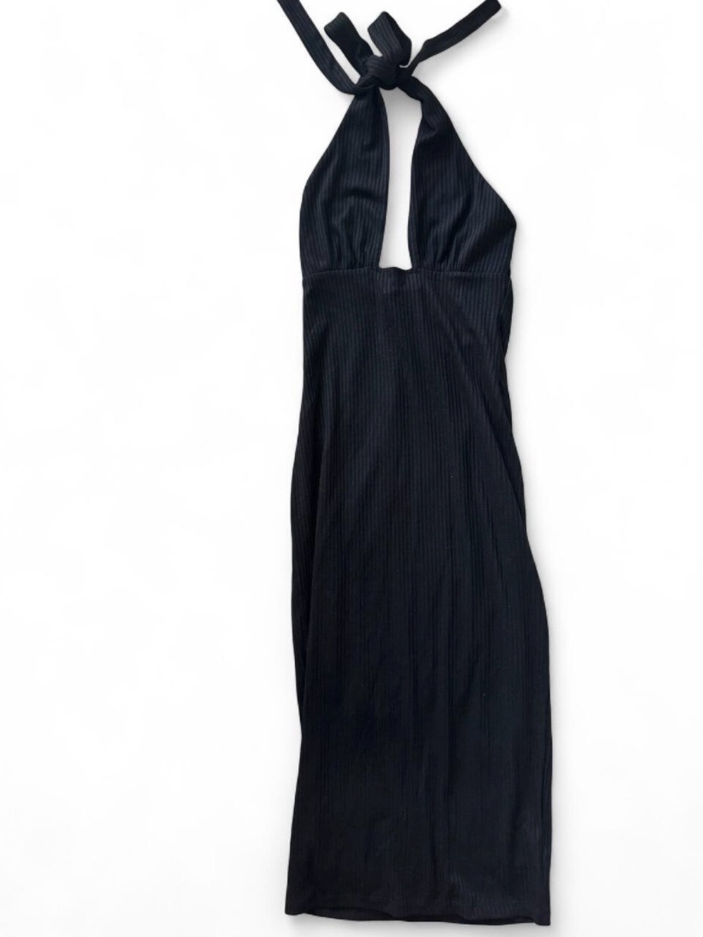 Alive Girl Australian Brand Black Halter Ribbed Midi Dress Small Women’s Dresses